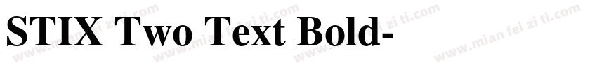 STIX Two Text Bold字体转换